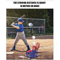 Pink Pedal Serve Drill Baseball Pitching Training Toy Set - Outdoor Parent-Child Softball Batting Practice Kit thumbnail
