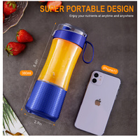 Blue Portable Mini Juicer - Rechargeable Electric Fruit Juicer Cup, Compact & Convenient thumbnail