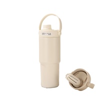 Natural Color 316 Stainless Steel Insulated 730ml Tumbler with Straw - Dual-Drink Ceramic Liner Portable Car Cup thumbnail