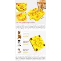 Blue Interactive Slow Feeder Puzzle Toy for Dogs - Durable Pet Food Dispenser Bowl thumbnail