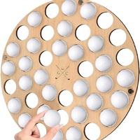 42-Hole Wooden Golf Ball Stand | Laser-Cut Organizer for Golf Lovers | Durable & High-Quality Storage Rack thumbnail