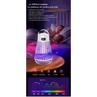 Black 360° Electric Mosquito Killer Lamp - UV Light Insect Zapper with Digital Display for Indoor and Outdoor Use thumbnail