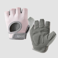 M Pink Silicone Padded Workout Gloves - Non-Slip Weightlifting Gloves for Enhanced Grip and Palm Protection thumbnail