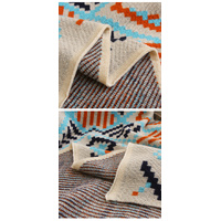 130x200cm Bohemian Woven Throw Blanket - Soft Decorative Sofa Cover with Tassels for Living Room and Bedroom thumbnail