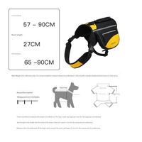 Yellow Reflective Dog Saddle Harness with Storage Bags - Adjustable Pet Backpack for Outdoor Adventures thumbnail