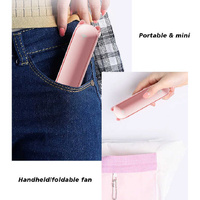 Brown Portable Foldable Mini Fan with USB Power Bank thumbnail