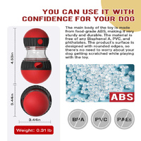 Red Interactive Dog Slow Feeder Toy - Food Dispenser Ball for Healthy Digestion thumbnail