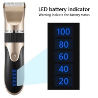 Gold Rechargeable Pet Hair Clipper with Adjustable Blades thumbnail