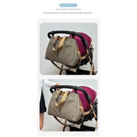 Black Multi-functional Baby Diaper Bag with Changing Mat - Travel & Stroller-Friendly Design thumbnail