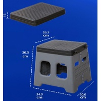 Grey Portable Folding Outdoor Toilet with Lid - Heavy Duty 150kg Capacity thumbnail
