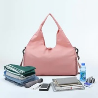 Grey Oxford Fabric Women's Shoulder Bag, Large Capacity Yoga & Gym Bag with Separate Shoe Compartment - Stylish & Functional Sport Bag thumbnail