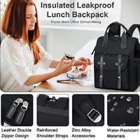 Black Fashionable Multi-Function Mommy Bag – Large Capacity Diaper Tote and Backpack for Moms, Ideal for Travel and Everyday Use thumbnail