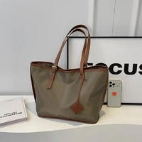 Black New Large Capacity Tote Bag – Simple, Versatile Handbag for Casual Outings, Lightweight and Stylish thumbnail