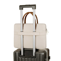 Beige Simple & Stylish Laptop Bag - Elegant Notebook Carrier for Students, Professionals, and Gift Purposes thumbnail