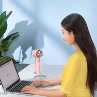 Black Outdoor Handheld Cooling Fan - Mini Macaron Portable Desk Fan with Carabiner, Ideal for Home, Travel, and Hiking thumbnail