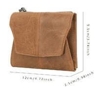 Brown Genuine Leather Women's Wallet -C Multifunctional Coin & Card Holder, Fashionable Card Box in Top-Grade Cowhide thumbnail