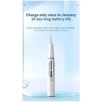 White Portable Ultrasonic Dental Cleaner, Home Use Plaque Remover, Sonic Tooth Stain & Tartar Cleaning Tool thumbnail
