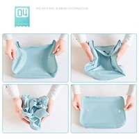 Gray Blue 8-Piece Travel Organizer Set - Packing Bags for Clothes, Shoes, Underwear, and Toiletries with Drawstring and Zip Pouches thumbnail