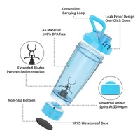 Black Portable Electric Shaker Bottle with LED Light, 550ml Sports Protein Mixer Cup for Gym and Travel thumbnail