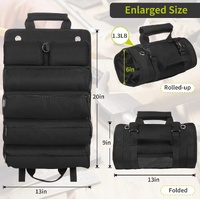Car Tool Roll-Up Bag, Portable Electrician & Woodworking Tool Organizer, Multi-Pocket Storage thumbnail