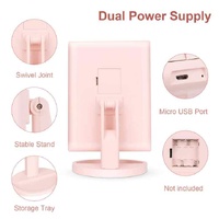 Pink Tri-Fold Lighted Makeup Mirror, 22 LED Vanity Mirror with 1X/2X/3X/10X Magnification, Portable Cosmetic Mirror thumbnail
