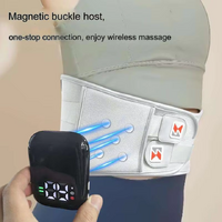 Dark Blue Wireless Heated Waist Massager with Lumbar Support - Smart Back Pain Relief Device thumbnail