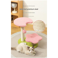 Blue Compact Cat Climbing Frame with Dual-Level Sisal Posts and Playful Design - Perfect for Scratching and Jumping thumbnail