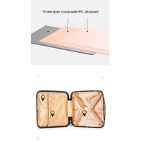 Orange Mini 16-Inch Password-Protected ABS Storage and Carry-On Luggage Box | Front-Opening Cosmetic Organizer | Lightweight 1.46kg Travel Case thumbnail