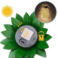 2 Pcs 30 LEDS Solar Pineapple Lantern – Outdoor LED Decorative Hanging Light, Waterproof Iron Art, Solar-Powered Garden String Light thumbnail