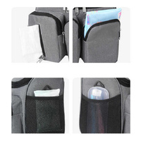 Black Portable Baby Stroller Organizer Bag – Multi-Purpose Diaper Storage Bag for Moms, Lightweight and Travel-Friendly thumbnail