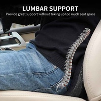 Khaki Mini Car Seat Cushion - Memory Foam Height-Boost Cushion with Removable Mesh Cover - Driver Seat Pad for All Seasons thumbnail