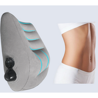Grey Portable Press-to-Inflate Travel Lumbar Cushion – Lightweight, Supportive Backrest for Flights, Trains, and Office Use thumbnail