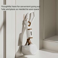 White Portable Dog Poop Scooper with Large 9.5cm Opening, Ergonomic Handle, Lightweight 320g Pet Waste Picker for Outdoor Walks thumbnail