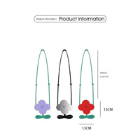 Silver Mini Crossbody Coin Purse & Earphone Pouch - Adorable Floral Design, Small Bag for Lipsticks, Lightweight Travel Essentials thumbnail