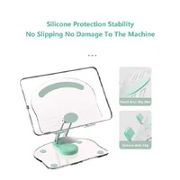 Black Acrylic Foldable Tablet and Phone Stand - 360° Rotation, Anti-Slip Design, Lightweight and Compact thumbnail