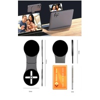 Black Magnetic Foldable Phone Stand – Universal Aluminum Alloy Desktop & Tesla Car Mount, Compact and Lightweight Design thumbnail
