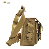 Khaki Tactical Outdoor Leg Bag - 900D Durable Multi-Layer Waist Pack for Cycling, Fishing, and Security thumbnail