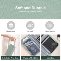 Grey Portable RFID Blocking Travel Passport Holder with Large Capacity thumbnail