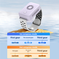 Black Wearable Cooling and Heating Wristband - Mini Wearable Air Conditioner for Instant Heat or Cool Relief with USB Fast Charging thumbnail