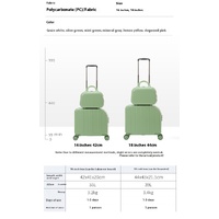 Grain White 18-Inch Lightweight Carry-On Luggage - Waterproof & Anti-Theft Suitcase with Silent Universal Wheels thumbnail