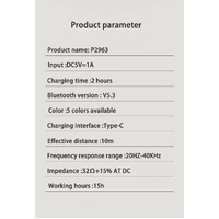 Green P2963 Wireless Bluetooth Headphones with LED Light, Hi-Fi Sound, and Sport Design thumbnail