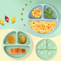Pink 1525# Silicone Baby Feeding Set - Suction Plate, Bib, Cup & Utensils | BPA-Free Baby Tableware thumbnail