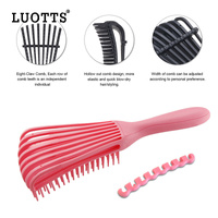 3PCS Blue Octopus-Style Detangling Brush - 8 Flexible Arms for Effortless Hair Styling thumbnail
