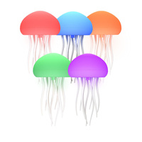 Hanging With Base Style Jellyfish Shaped Night Light - 1000mAh Rechargeable LED Lamp thumbnail