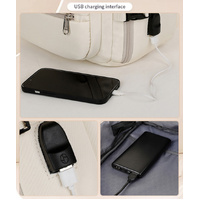Large Capacity Travel Backpack with USB Charging Port - Pink thumbnail