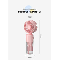 Portable 4-Speed Mini Spray Fan with Moisturizing Function - F2 Black (2PCS) thumbnail