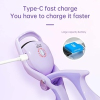 Purple Electric Heated Eyelash Curler - 3 Temperature Settings, Rechargeable, Compact Design thumbnail