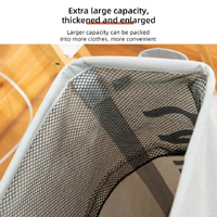 Rolling Laundry Basket with Wheels - 42L Capacity, Light Gray, 39*18.5*58CM thumbnail
