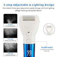 Rechargeable Electric Callus Remover with Adjustable Speeds and LED Display Dark Blue thumbnail