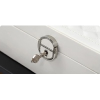 Black Luxury Quilted Jewelry Storage Box with Mirror and Multi-Layer Compartments thumbnail